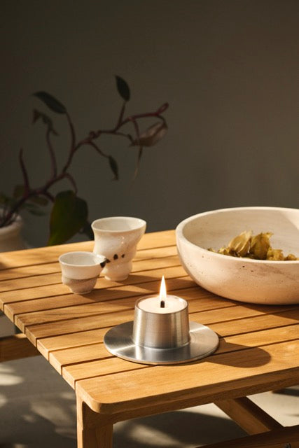 Ester & Erik outdoor Candle Small Silver