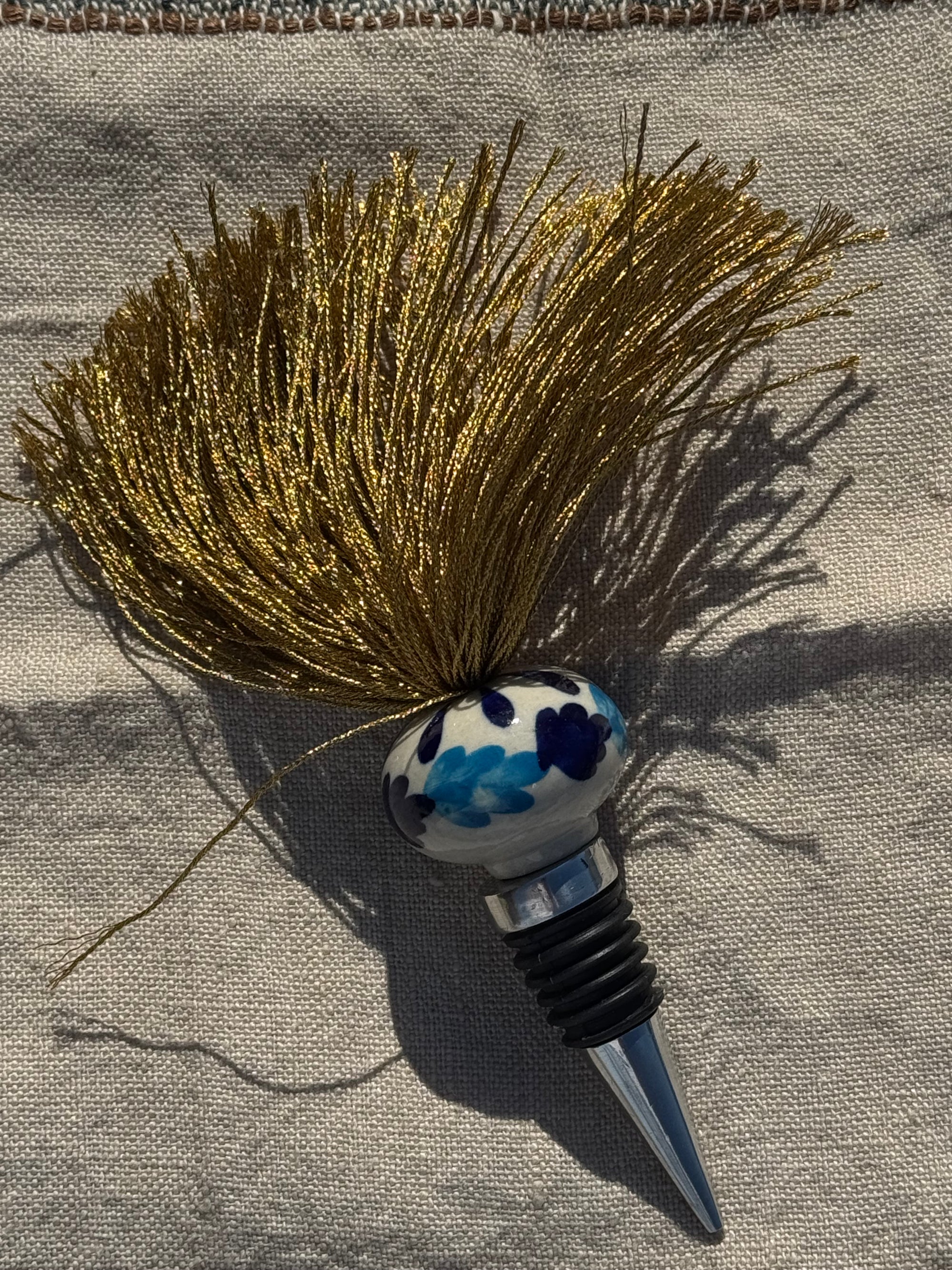 Studio Noticed Bottle Stopper Ceramic Blue