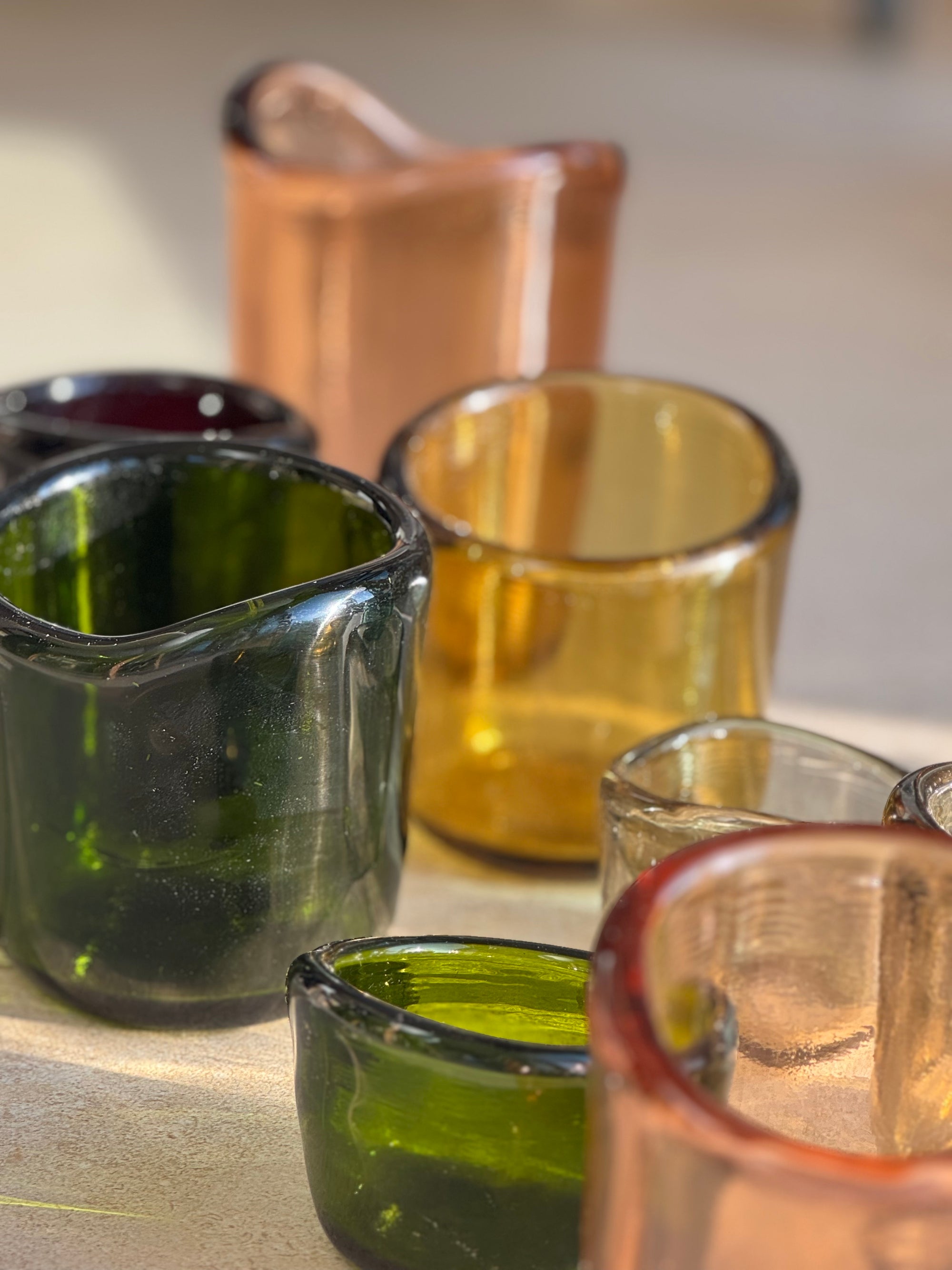 Studio Noticed Lava Glass T-Lightholder M Olive