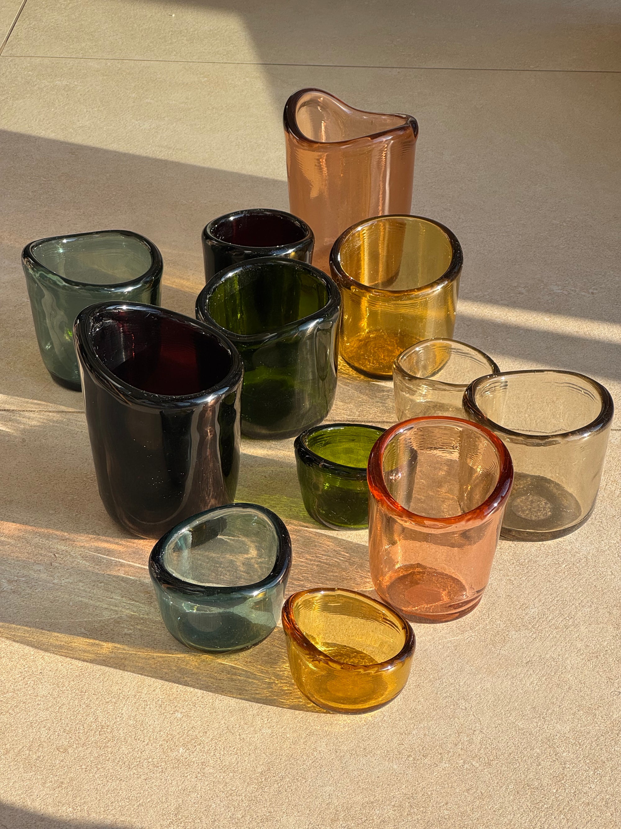 Studio Noticed Lava Glass T-Lightholder M Indigo