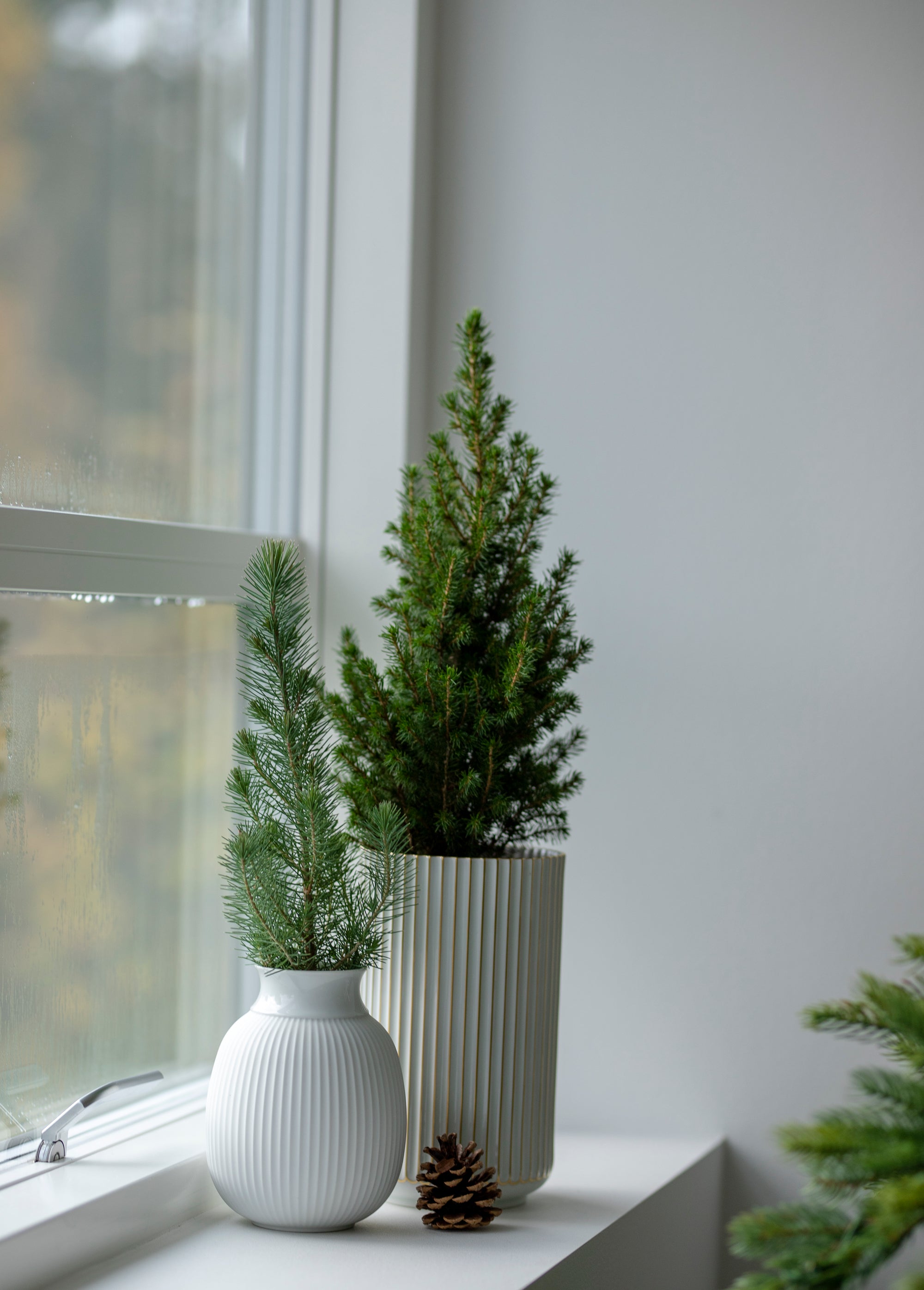 Lyngby Vase White Porcelain H25cm