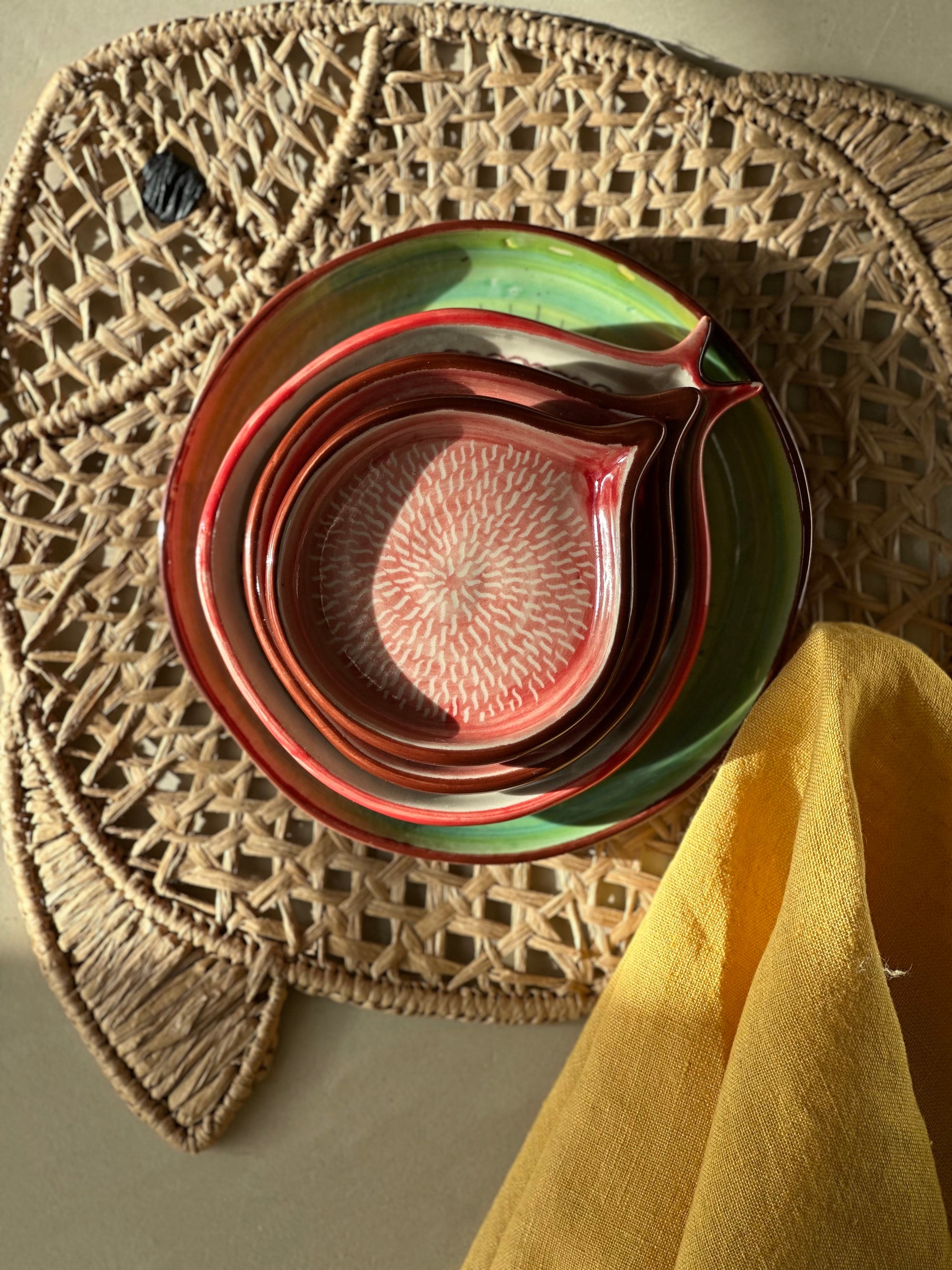 Fig Shaped Ceramic Plate Small