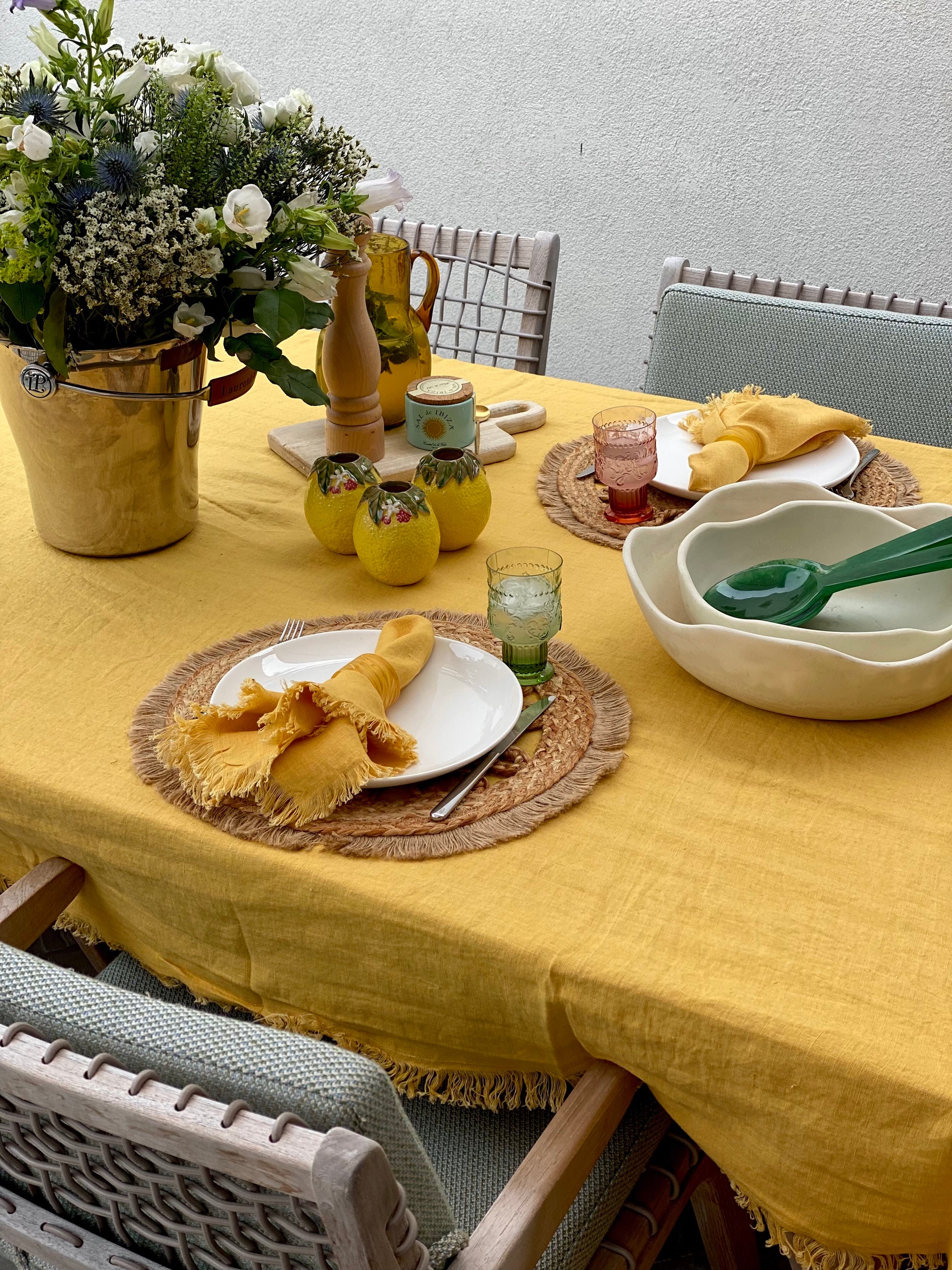 Studio Noticed Linen Tablecloth Ocher