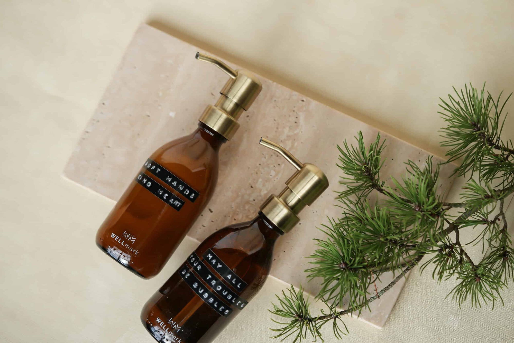 Wellmark Hand Soap Amber/Brass May all your troubles be bubbles